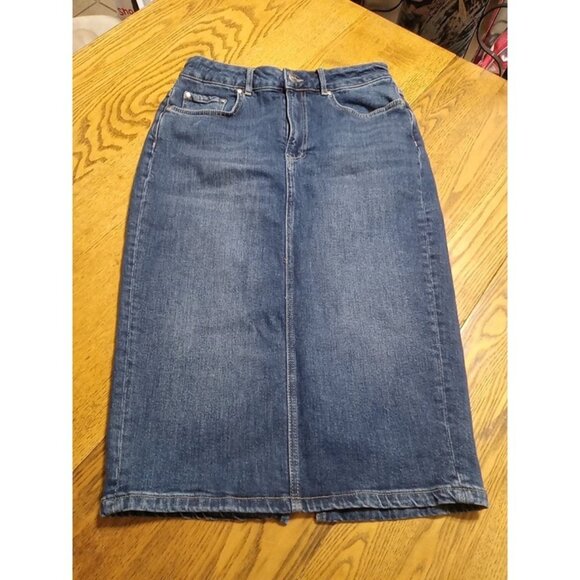 Pilcro Dresses & Skirts - PILCRO And The Letterpress Jean Skirt Womens 4 BLUE Used Preowned Denim